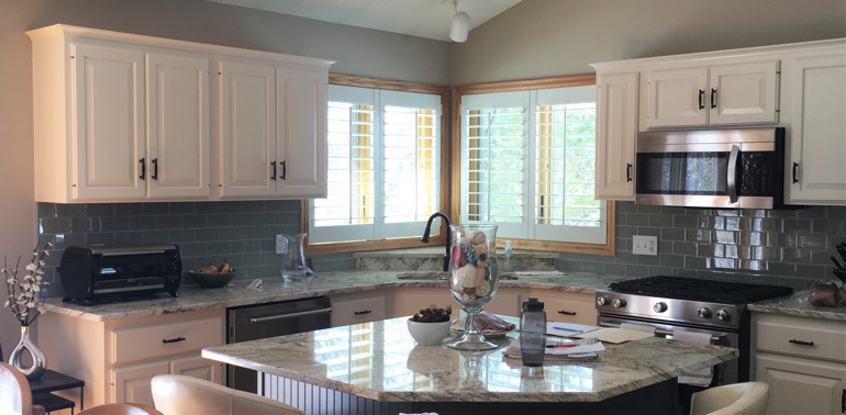 Tampa kitchen with shutters and appliances